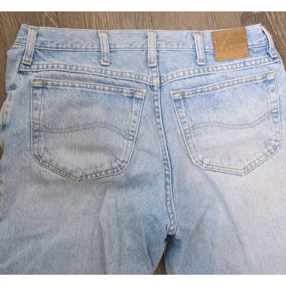 LEE Distressed Jeans 34x30-actual 32x27  Men's Stone Washed Trashed Light Blue - Picture 9 of 12